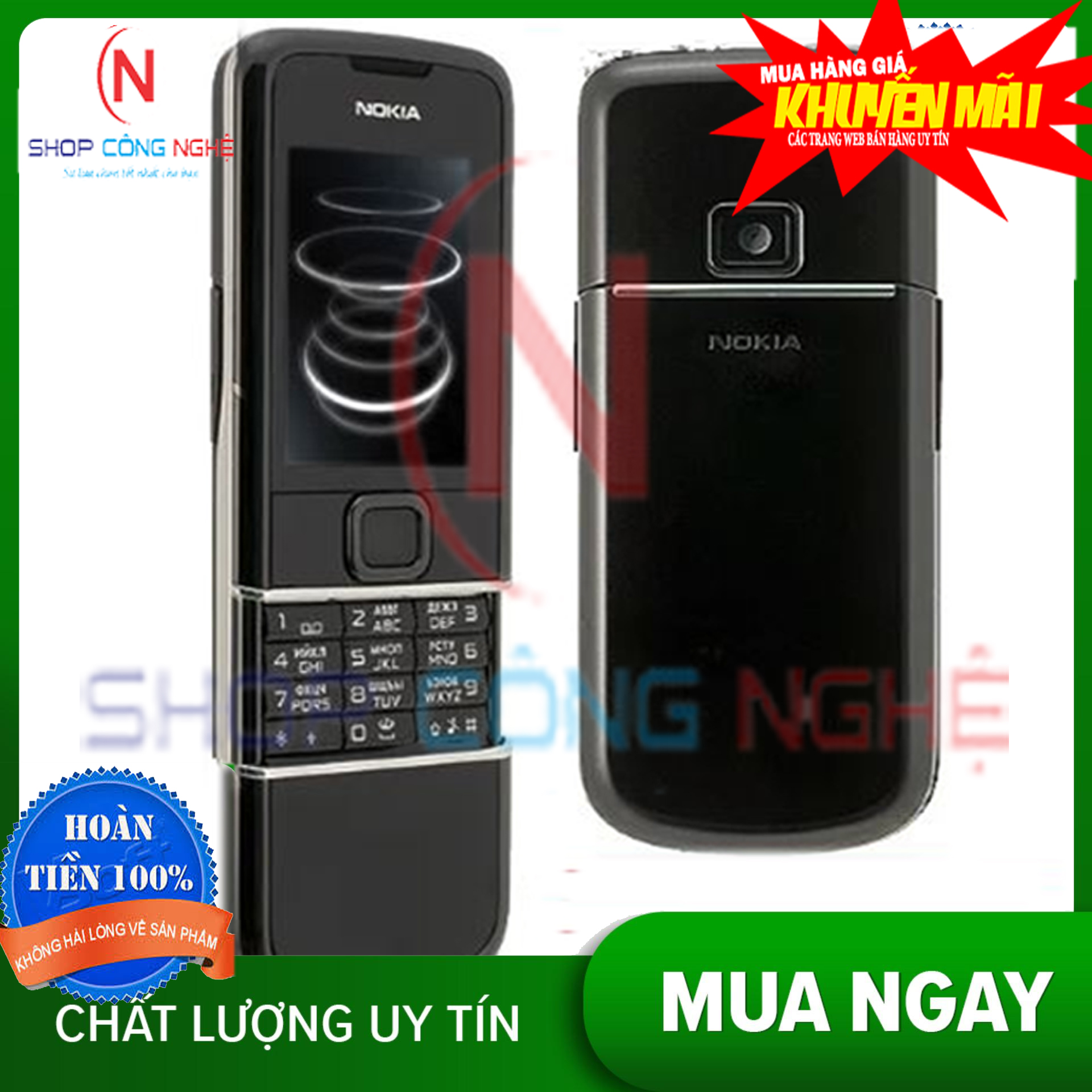 [HOT HOT] Điện thoại Nokia 8800 [mới 100%] nắp trượt cực đẹp BẢO HÀNH 12 THÁNG
