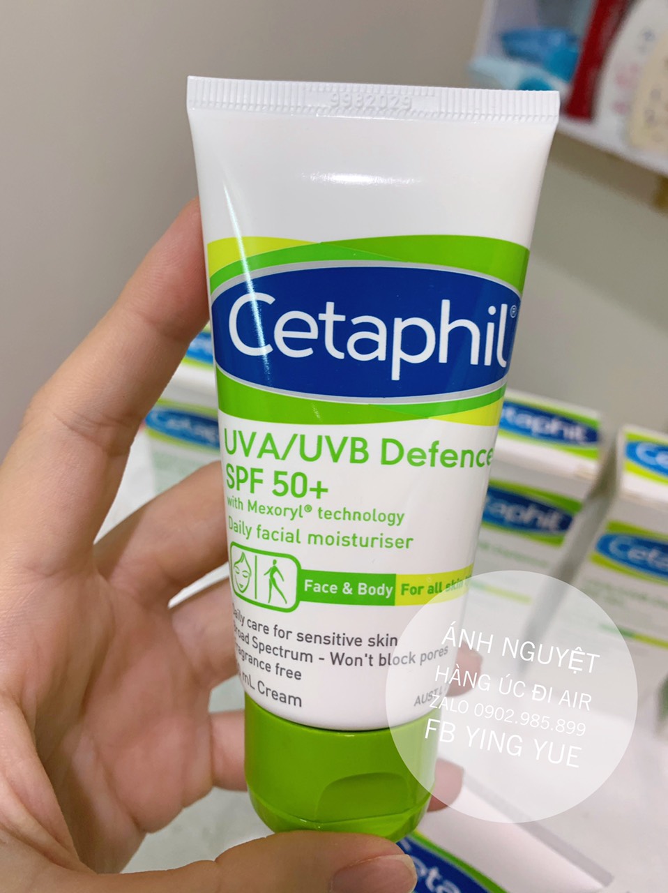 Kem chống nắng face and body cetaphil spf 50+ - hàng úc - cetaphil uva/uvb defence spf 50+