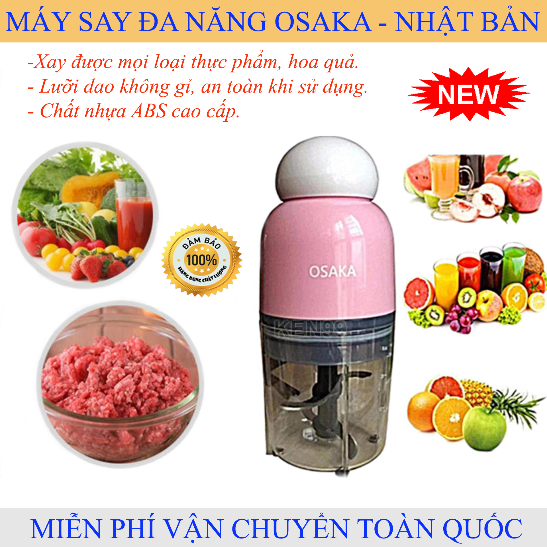 Máy Xay Sinh Tố OSAKA .  Máy xay đa năng OSAKA NHẬT BẢN Công suất 350W,  thiết kế đơn giản gọn nhẹ , Sản Phẩm Uy Tín - Đảm Bảo Về Chất Lượng và Giá Thành! GIẢM GIÁ SỐC !!