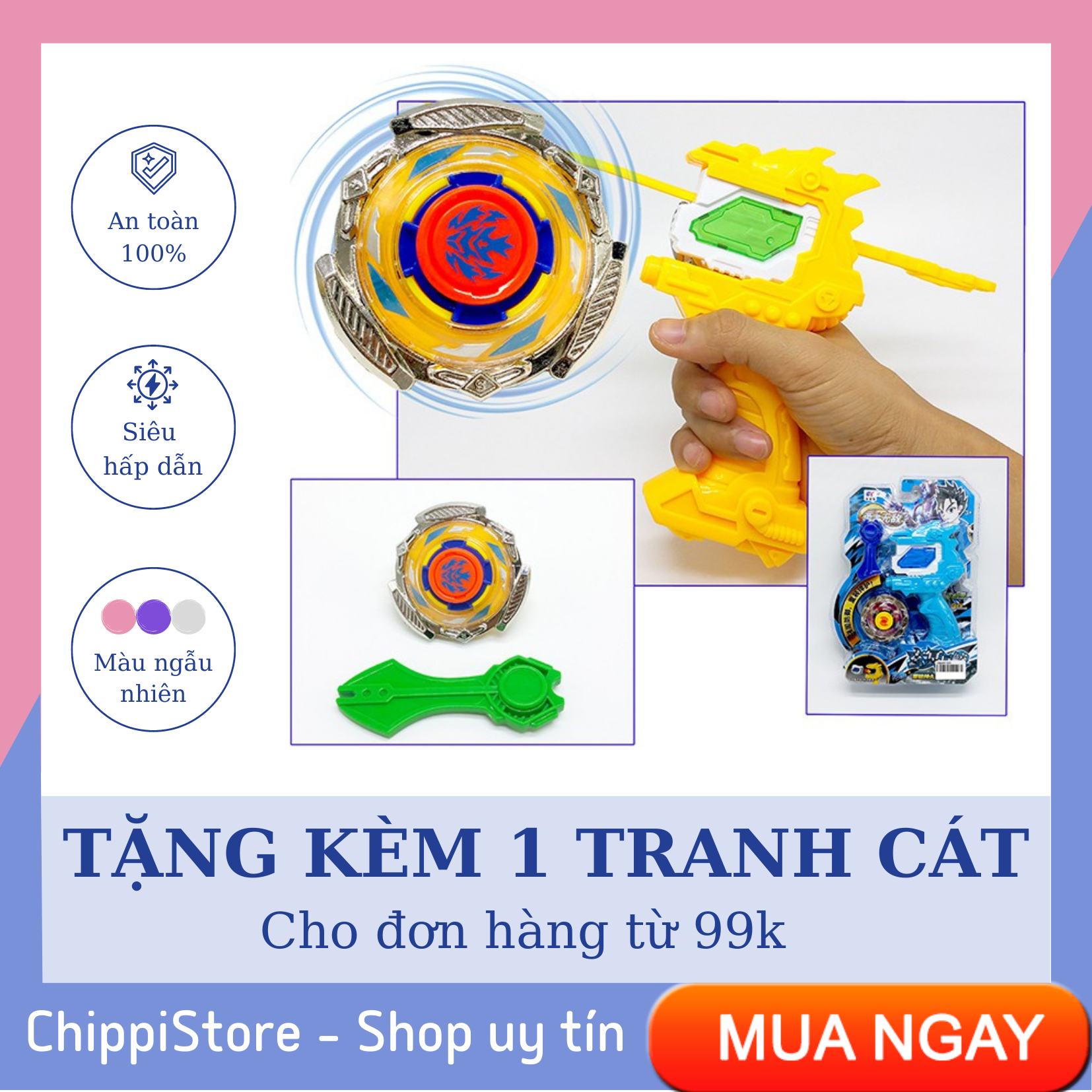 Con quay vô cực Nado có tay cầm, con quay đồ chơi, con quay chiến thần, đại chiến vô cực