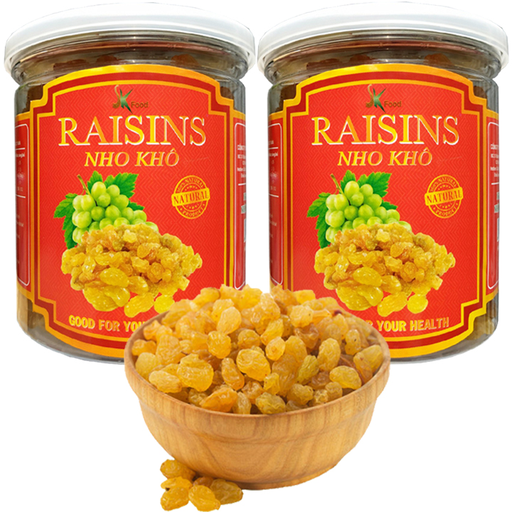 [HCM][Combo 2 Hũ] Nho Vàng Sấy Khô Hàng Nhập Khẩu Cao Cấp Chứa Nhiều Dưỡng Chất Tốt Cho Sức Khỏe - Mỗi Hũ 250g