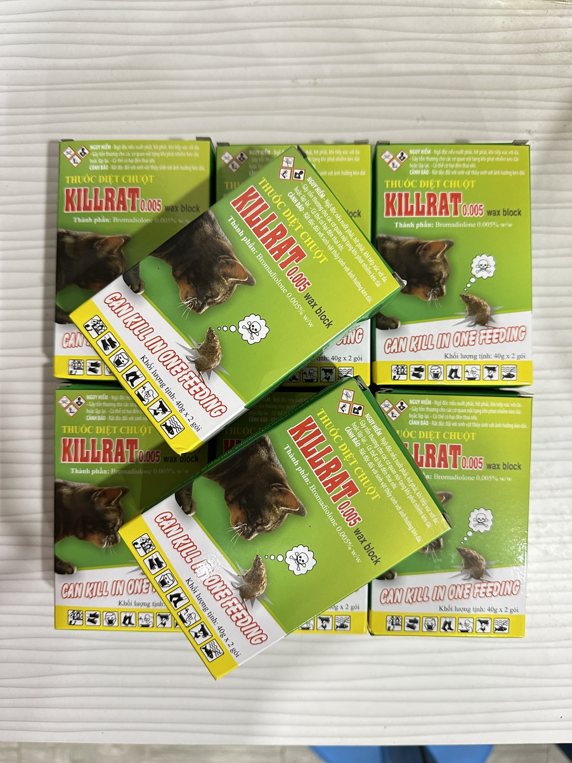 Thuốc Diệt Chuột KillRat Dạng Cốm Thế Hệ Mới -40g x 2 gói ( ngoài đồng và dân cư )