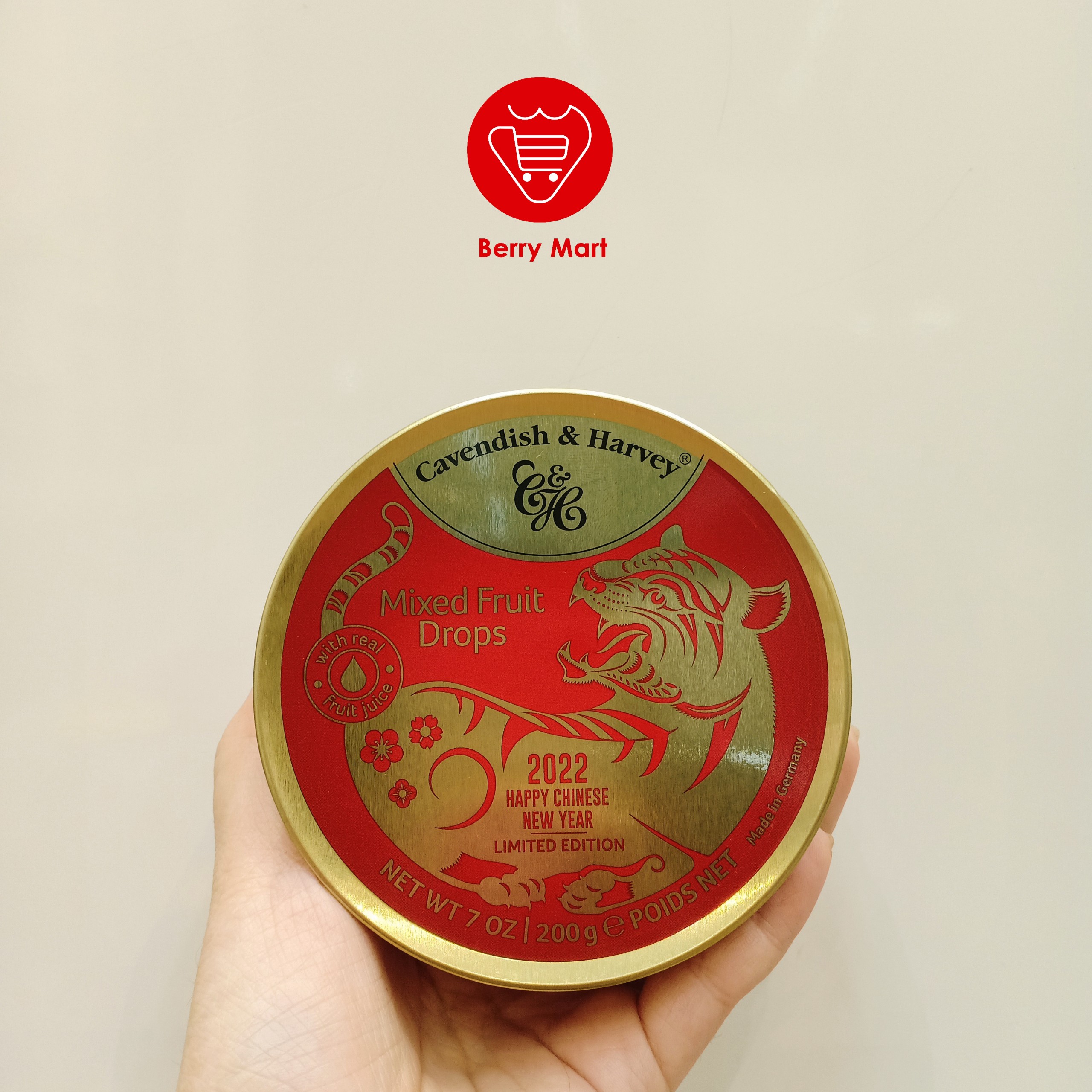 Kẹo trái cây Đức Cavendish & Harvey hộp thiếc 175g