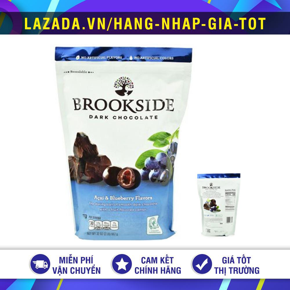 Kẹo socola đen nhân việt quất mỹ brookside dark chocolate 907g