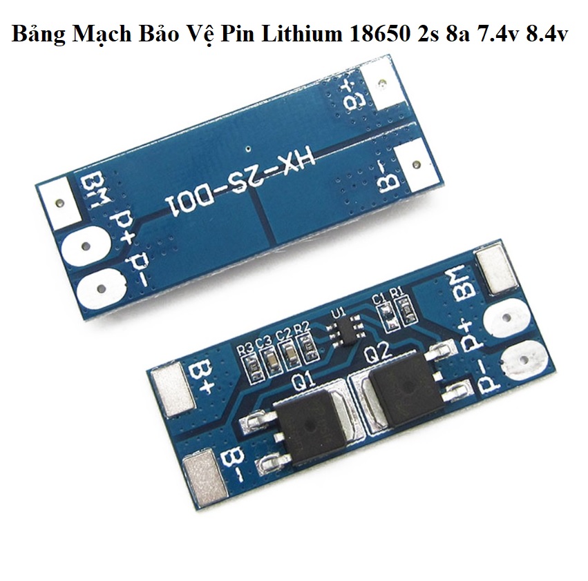 Mạch bảo vệ pin lithium 18650 2s 8a 7.4v 8.4v