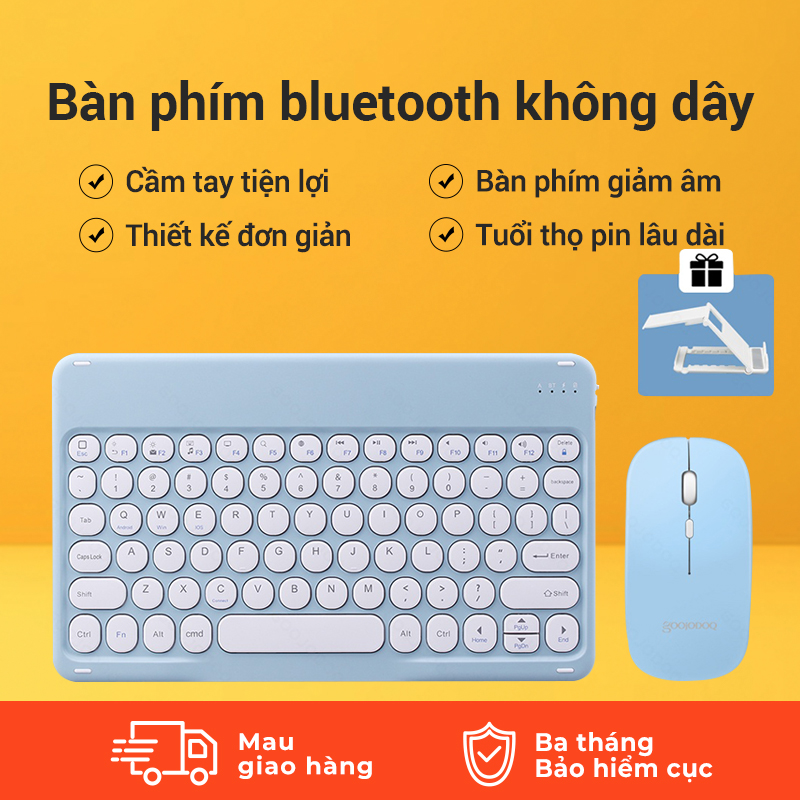 Bàn phím không dây Nhiều màu sắc Nút tròn chống nước Bluetooth mini cho hệ thống Android/Windows giao hàng tận nơi nhanh chóng
