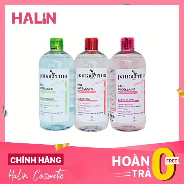 Nước tẩy trang panaderma eau micellaire 500ml |nước tẩy trang halin0011|hồng