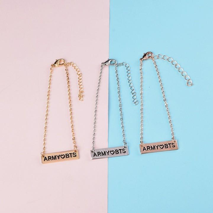 Vòng tay army love Bangtan Boys lắc tay vòng tay nam nữ thiết kế sáng tạo đẹp thời trang phong cách hàn quốc army