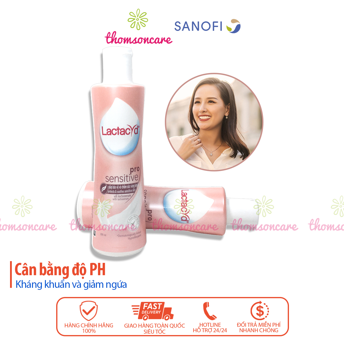 Dung dịch vệ sinh phụ nữ Lactacyd Fh - nước rửa phụ khoa cân bằng độ PH