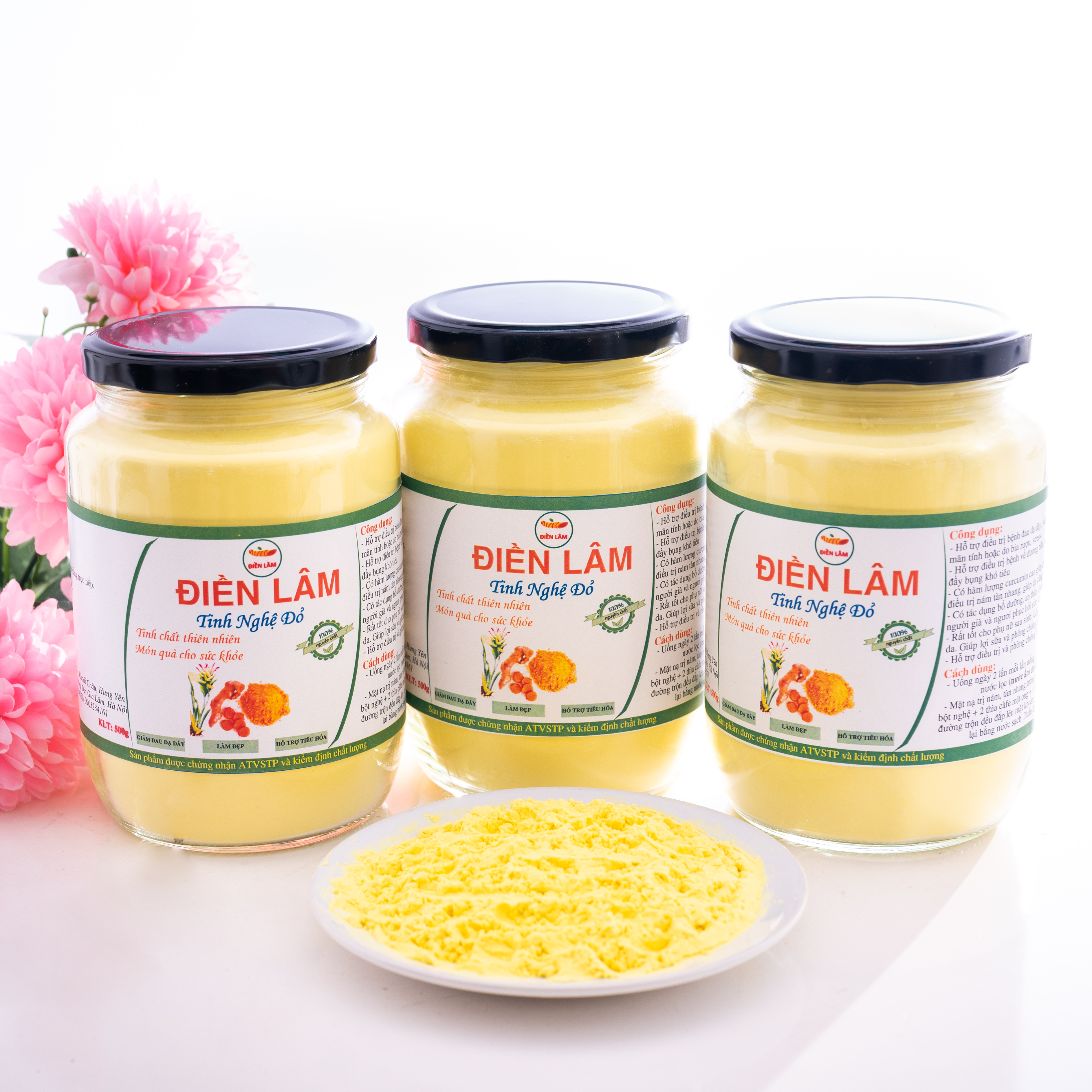 Tinh bột nghệ đỏ nguyên chất Điền Lâm (hũ 2kg) phù hợp với người bị dạ dày, đại tràng, tiêu hóa kém, giảm cân, giảm nám, tàn nhang, giải độc cơ thể, phòng ngừa ung thư
