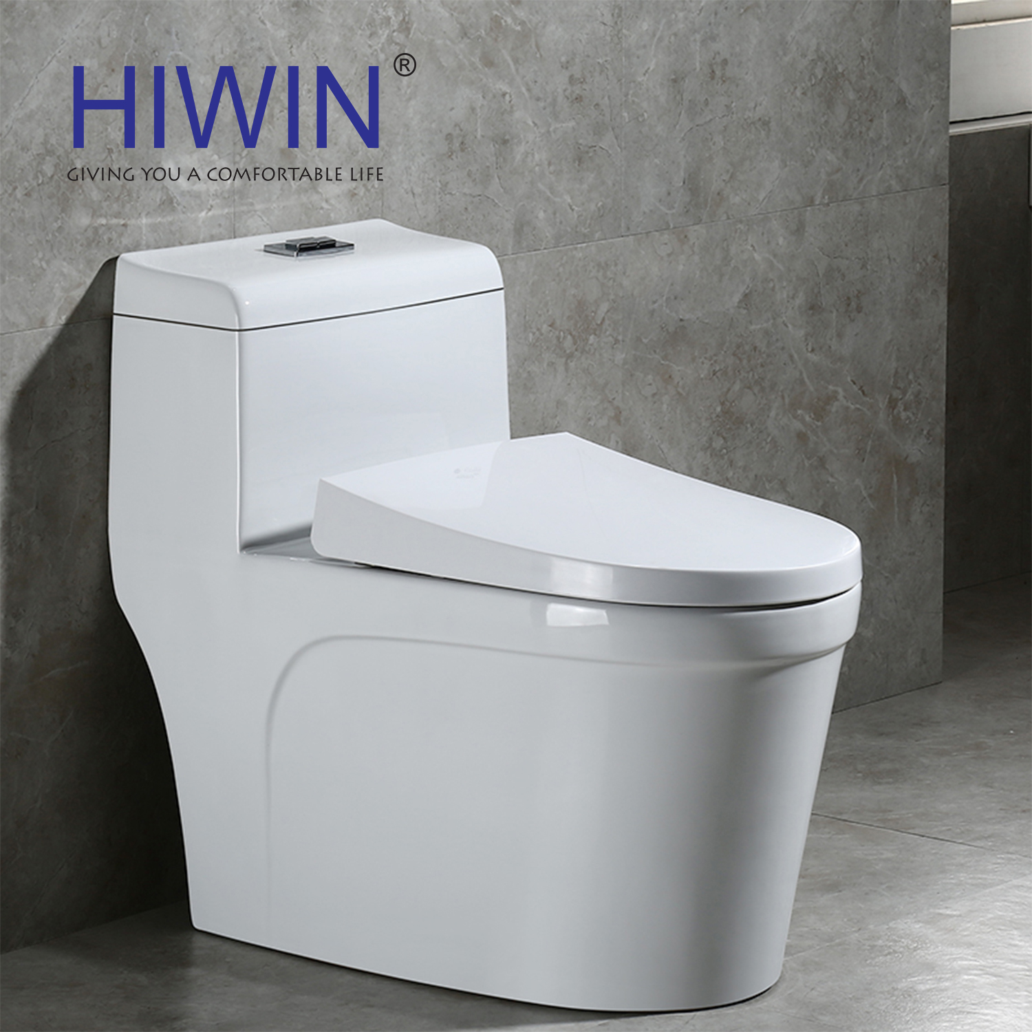 Bồn cầu sứ tráng men chống bám bẩn cao cấp Hiwin MT-2216