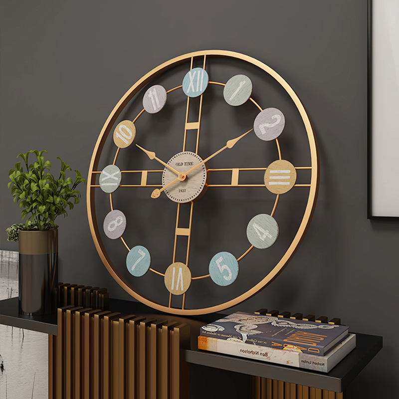 Đồng hồ treo tường số la mã, đồng hồ treo tường trang trí phòng khách phong cách cổ điển DH2037