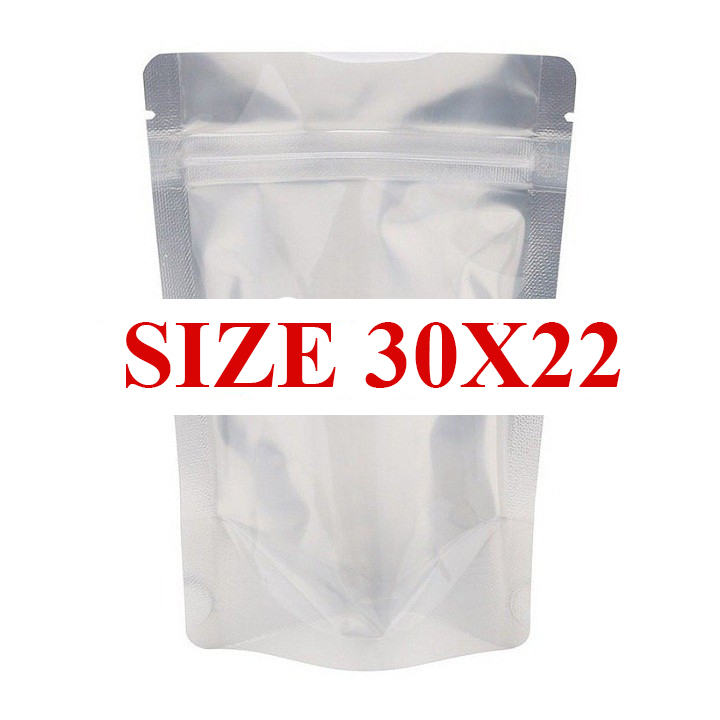1kg Túi zip đáy đứng mặt bạc mặt trong Loại 1