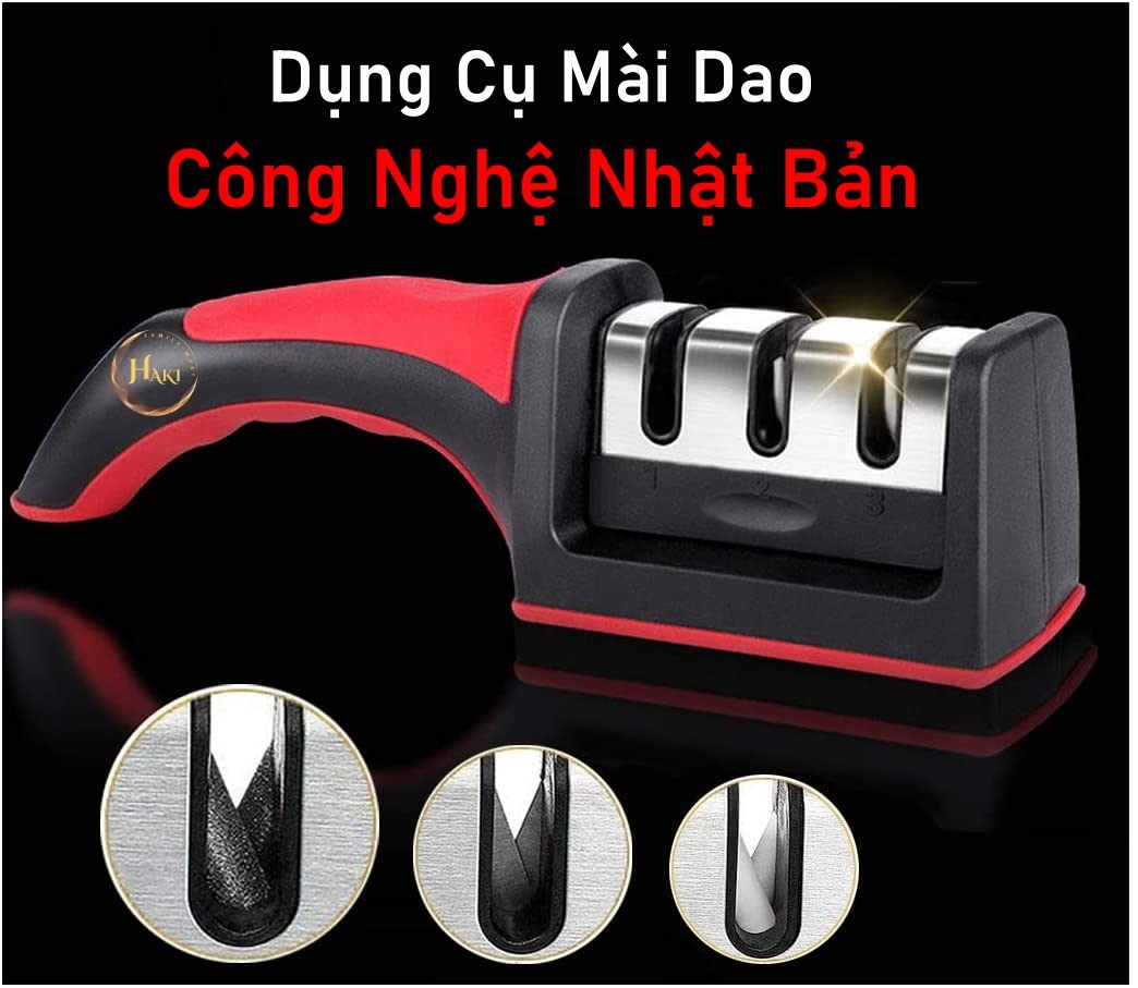 Dụng cụ mài dao cầm tay 3 lưỡi siêu tiện dụng