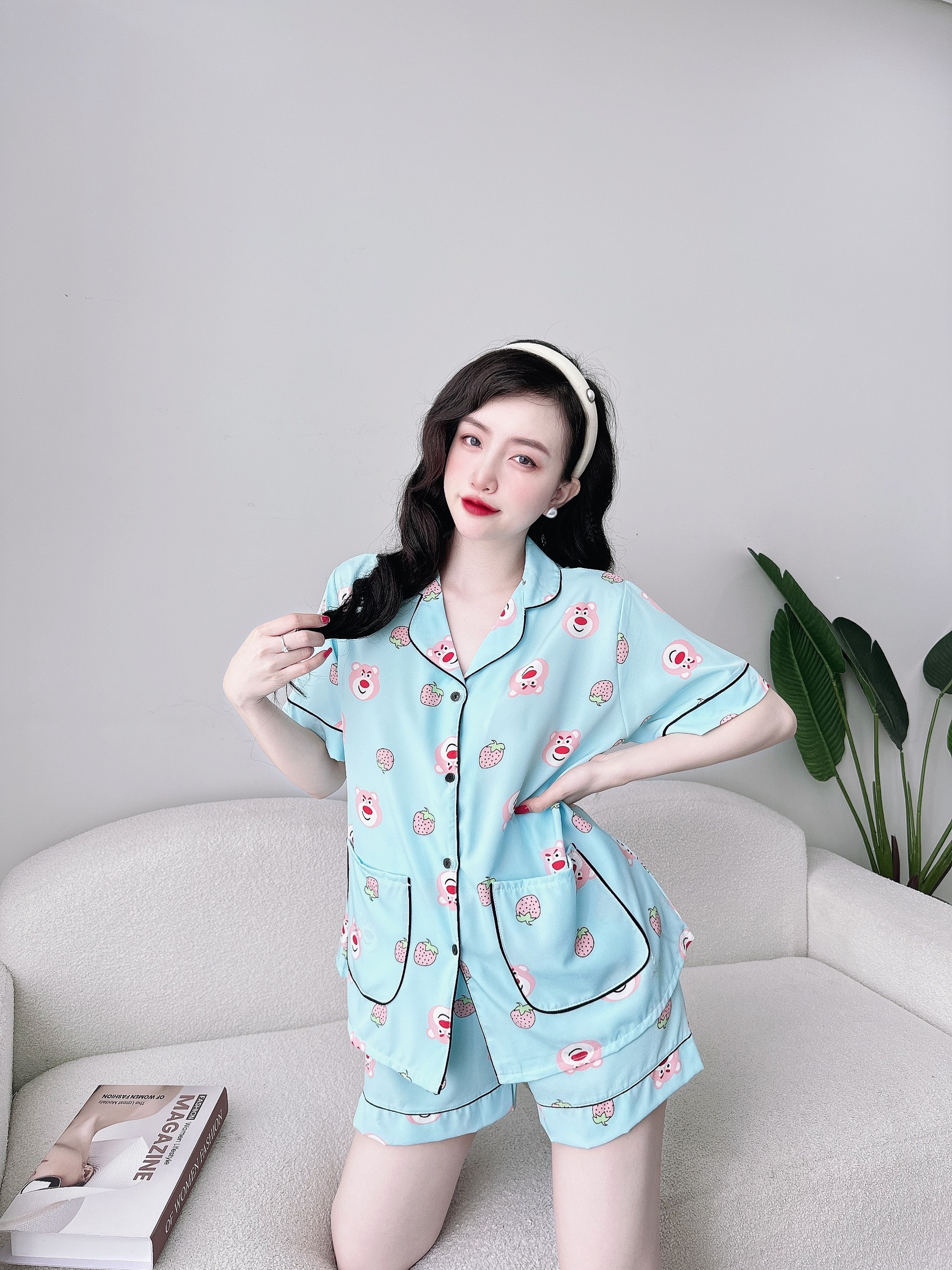 Đồ Bộ Bigsize Đùi  Lụa Nhật Tiểu Thư Cho Nàng Múp Béo Xinh