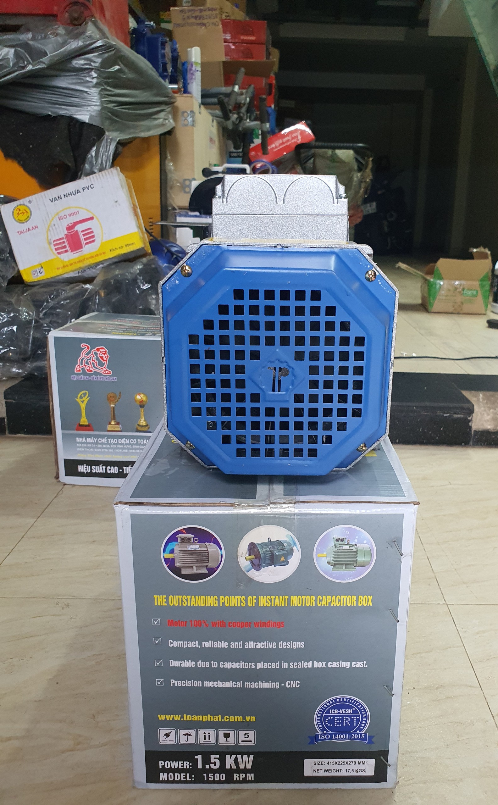 Động cơ điện 1.5kw-1490 vòng phút - motor điện toàn phát 2hp