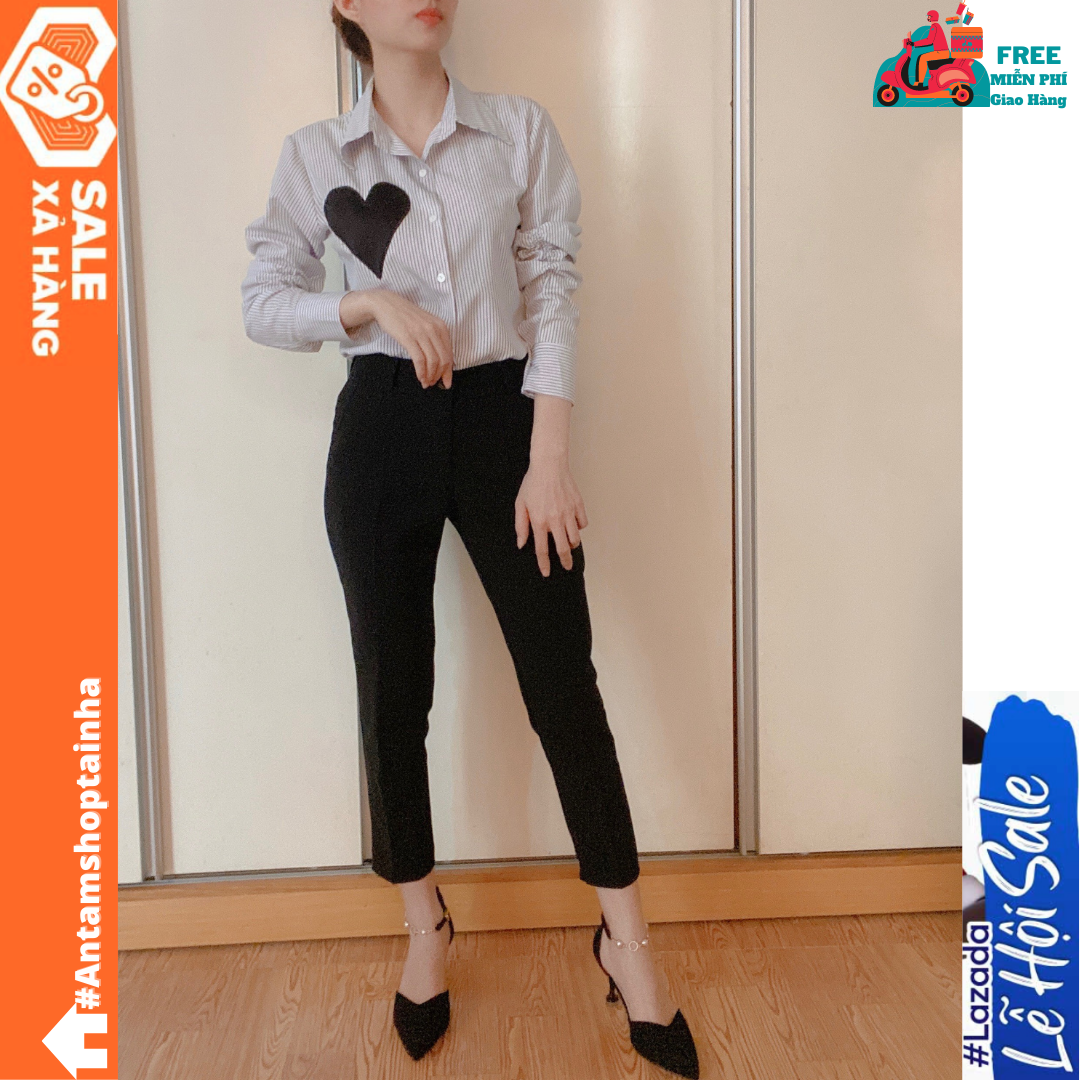 [HCM](Sales Xịn) Quần Tây Nữ Ống Ôm Cao 9 Phân  Chất Liêụ Vải Tuyết Mưa Chuẩn Form Mềm Mịn Cực Xinh