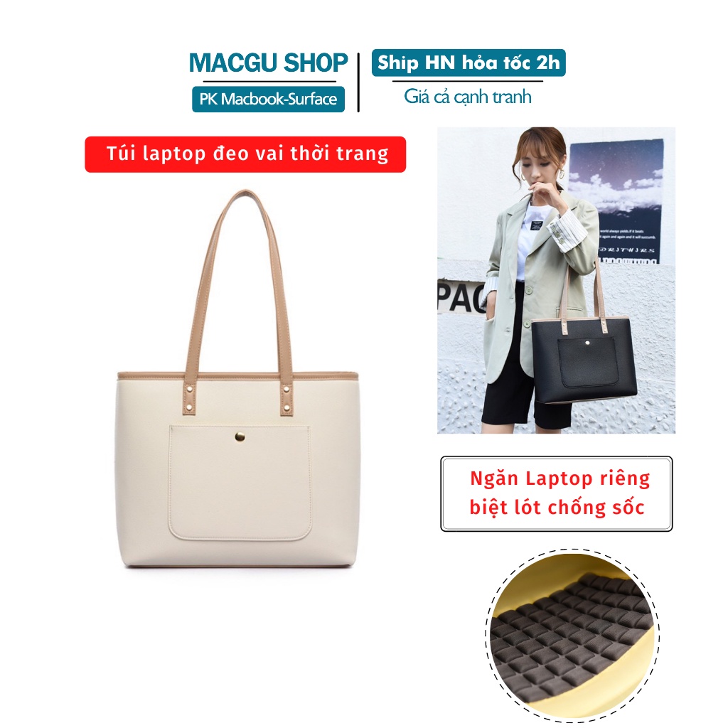 Túi xách laptop, macbook thời trang cao cấp. Túi đựng macbook, laptop nữ 13inch, 14inch, 15.6inch-K09