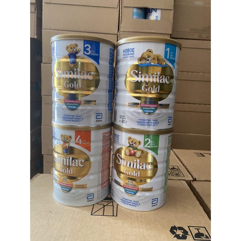 Sữa bột similac gold nga số 1-2-3-4 hộp 900gr