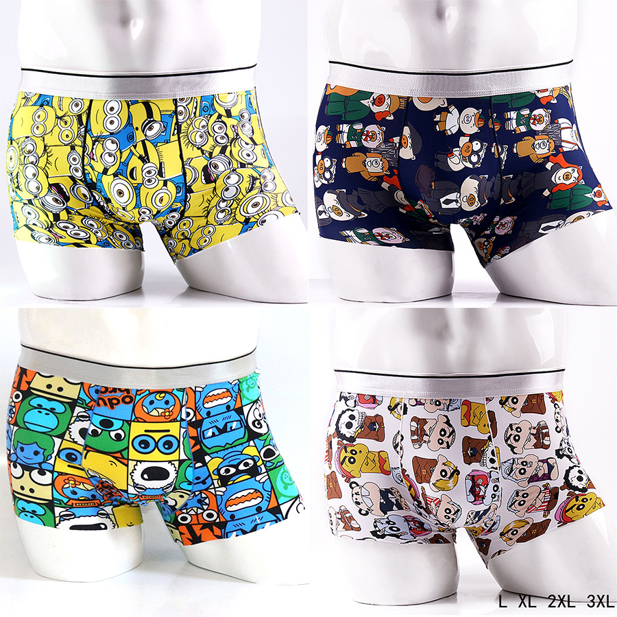 [Ảnh thật] Quần Boxer - Sịp Đùi Nam Họa Tiết Hoạt Hình Cao Cấp BBS WEAR - Quần Sịp Minion, Doremon, Shin - BX02