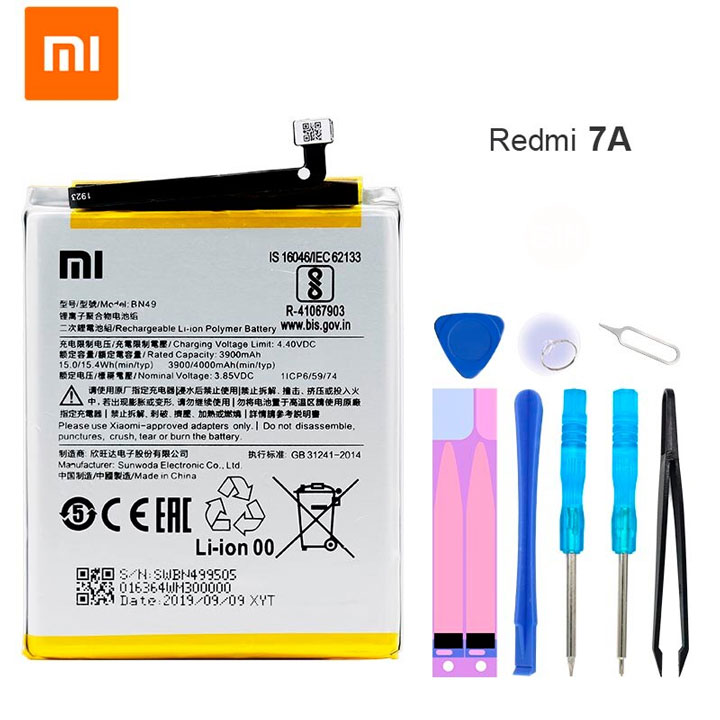 Pin xiaomi redmi 7a bn49 4000mah zin + tặng siêu dán pin + freeship