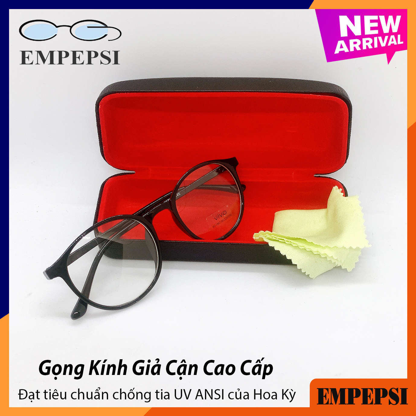 Kính giả cận nam nữ gọng tròn cao cấp - Mắt kính cận không độ nam nữ hàn quốc tròng kính chống tia UV PSTATA - Bảo hành 12 tháng - Tặng kèm túi đựng và khăn lau