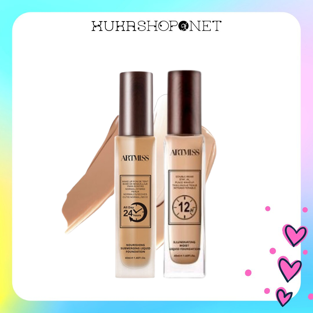   Nội địa Trung  Kem nền Artmiss mỏng nhẹ lâu trôi giữ nền kéo dài 12 giờ da khô căng bóng và 24h kiềm dầu 40ml 