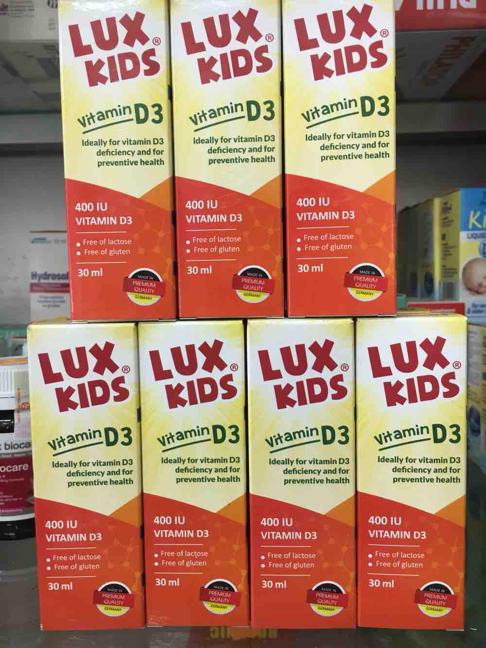 Luxkids d3 nhập khẩu từ đức bổ sung viatmind3 cho bé