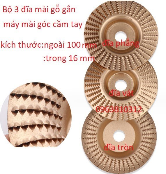Đĩa mài gỗ đĩa chà nhám gắn máy mài máy cắt cầm tay - lưỡi mài gỗ