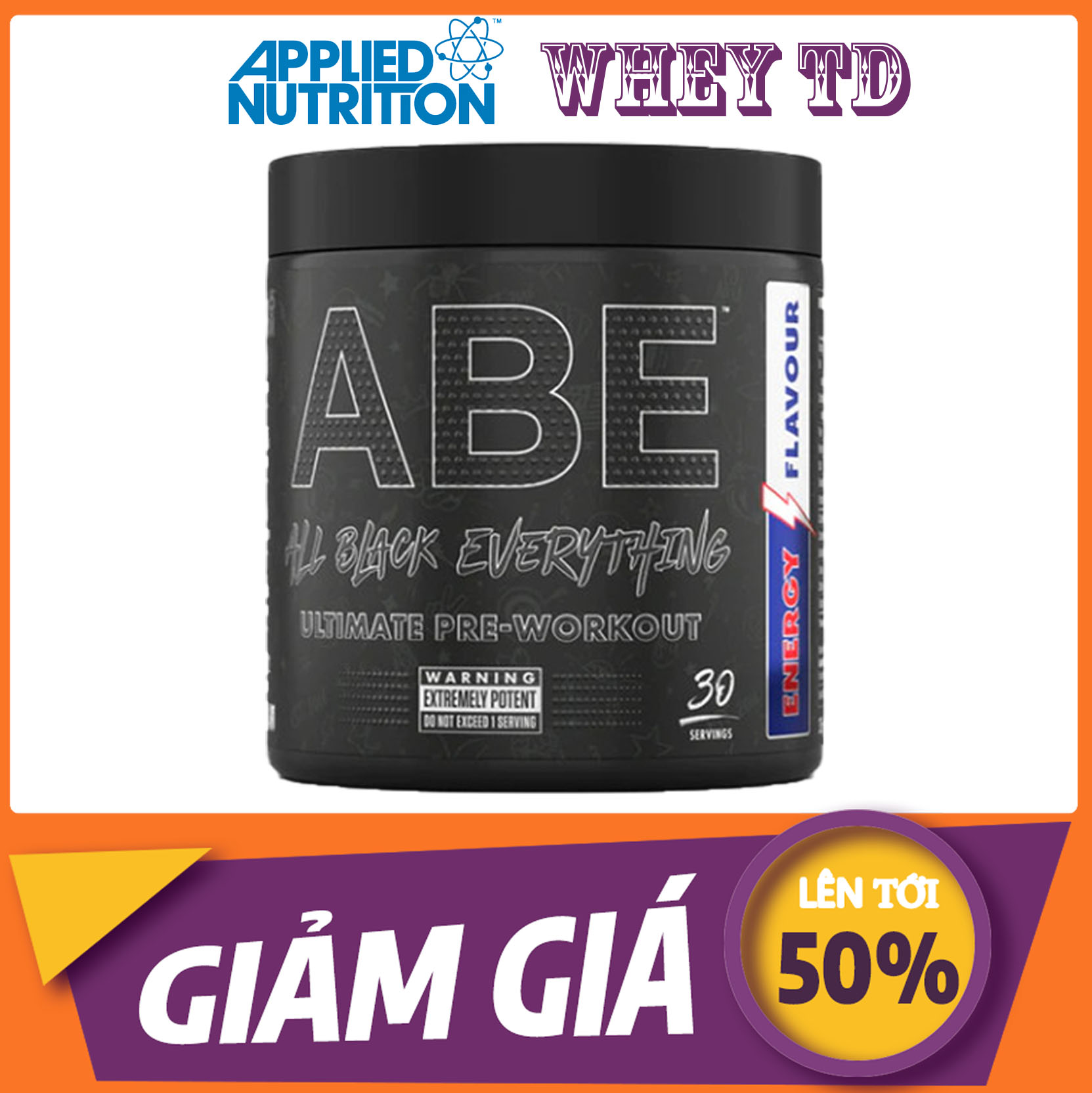 ABE Pre Workout Applied Nutrition 30 Servings - Tăng sức mạnh tỉnh táo tập luyện