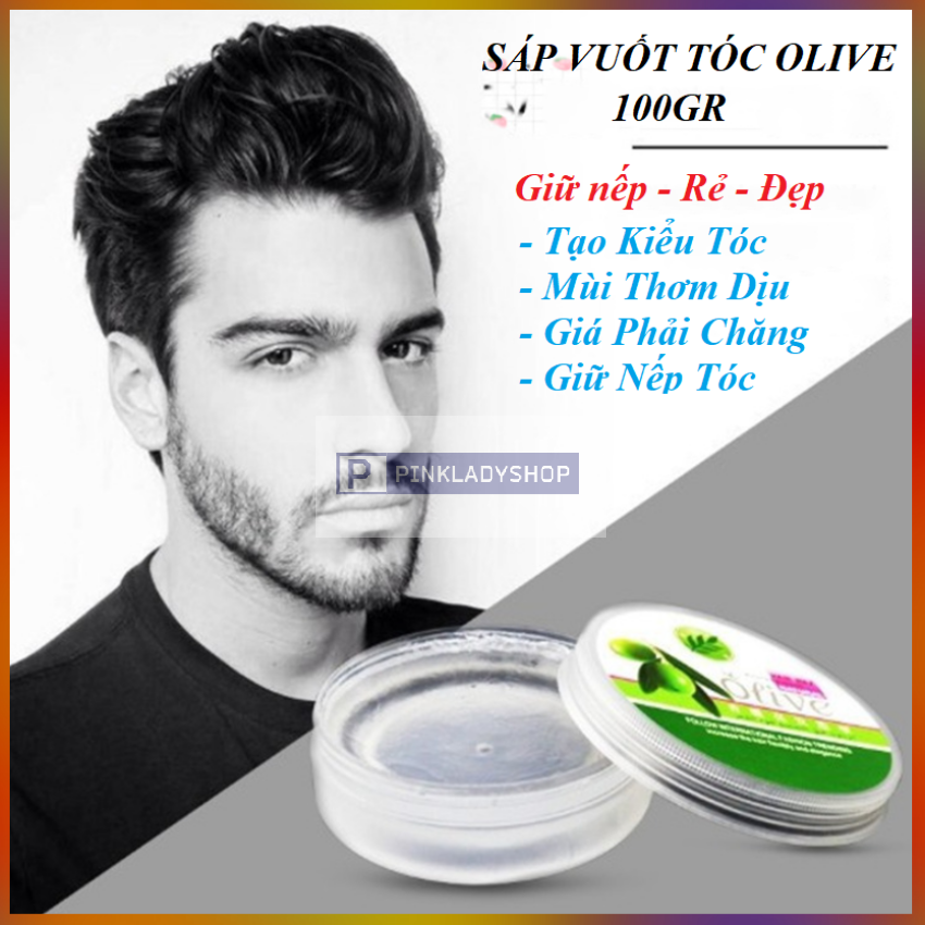 Sáp Vuốt Tóc Tạo Kiểu, Giữ Nếp Tóc OLIVE 100Gr/Hộp