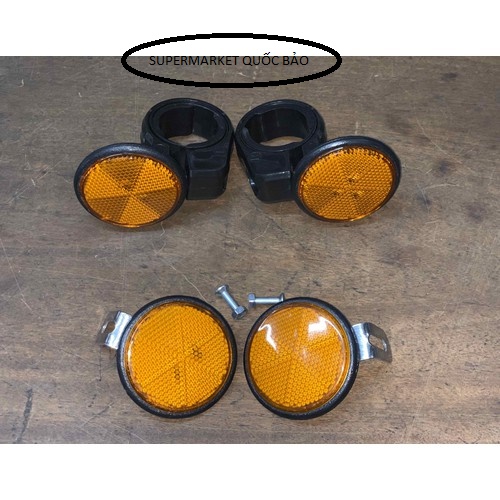 2 Cái mắt mèo phản quang gắn phuộc và 2 pass tròn gắn phuộc Các loại Xe Máy