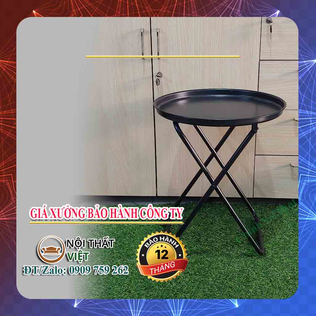 {BẢO HÀNH 12 THÁNG} Bàn Trà chanh chân xéo màu đen BTCD3 {Bền - Rẻ - Đẹp} - Ghế bán cafe, Ghế ngồi câu cá