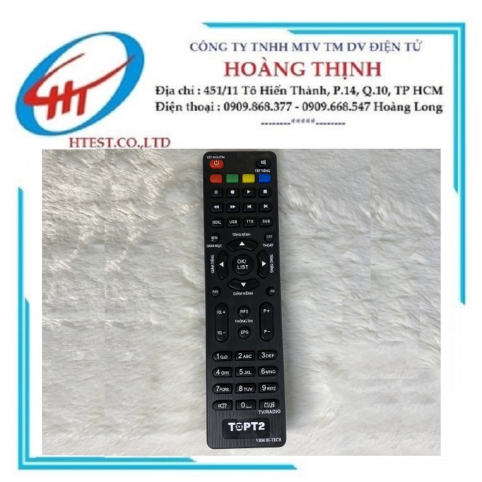 Điều khiển đầu thu truyền hình số mặt đất top t2 vhm - sp000958