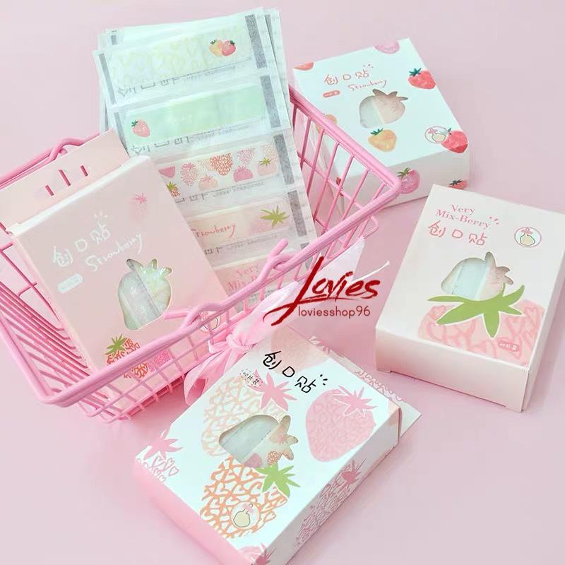 [HCM][HỘP 40 MIẾNG DÁN] Băng dán cá nhân hình dâu tây