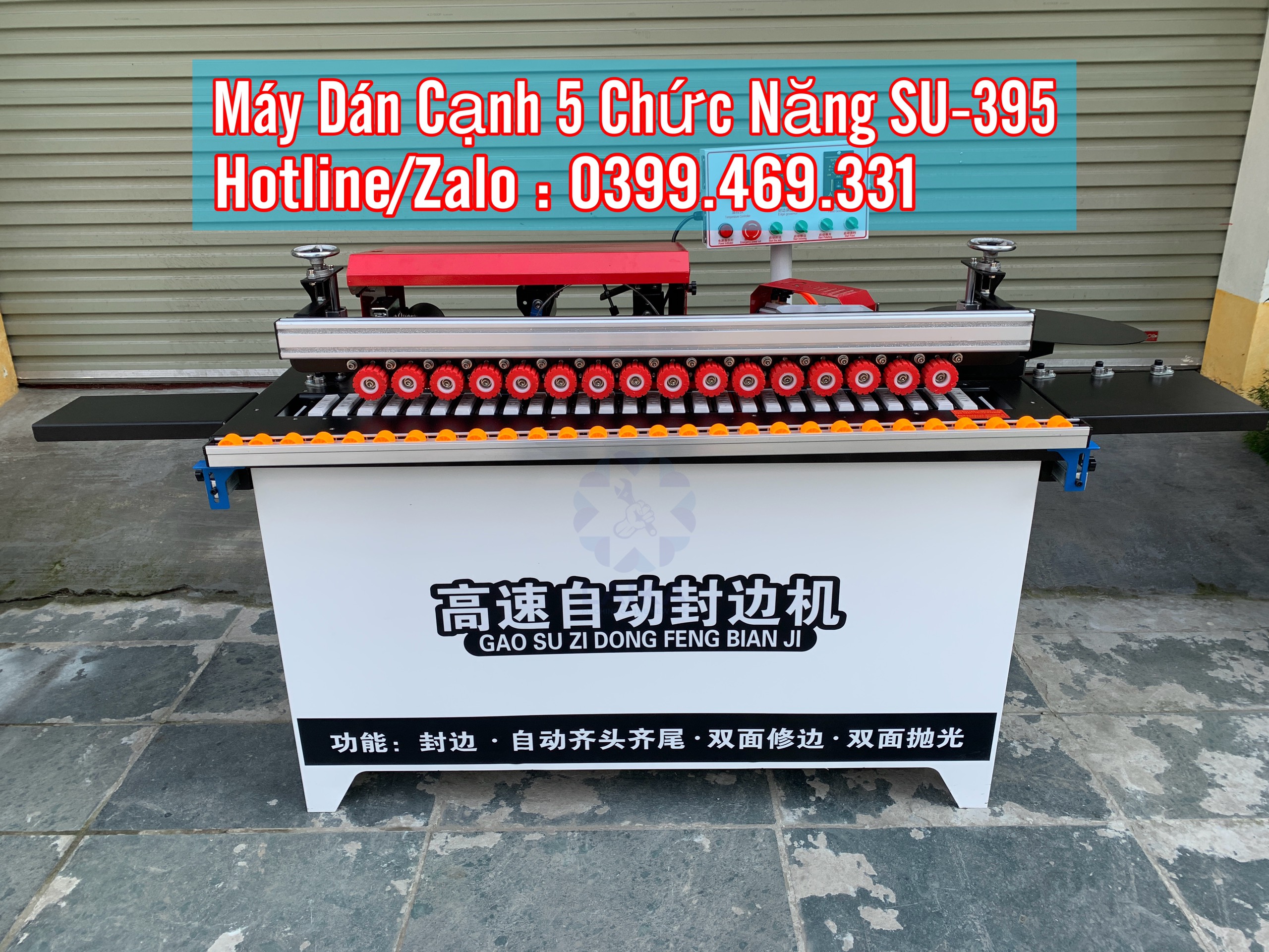 Máy dán cạnh gỗ 5 chức năng su-395 . máy dán cạnh cho ra sản phẩm hoàn thiện có độ thẩm mỹ cao. tặng kèm keo hạt nhựa