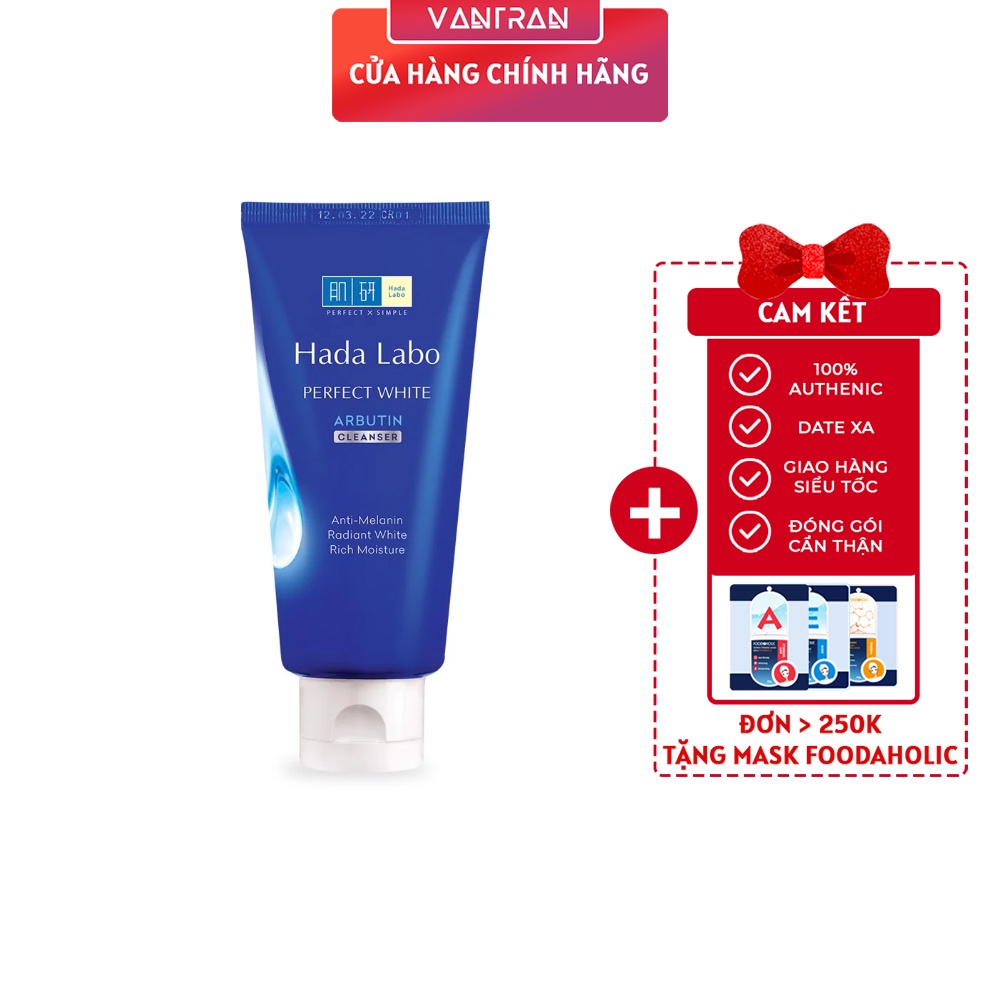 Kem rửa mặt dưỡng trắng Hada Labo Perfect White Cleanser