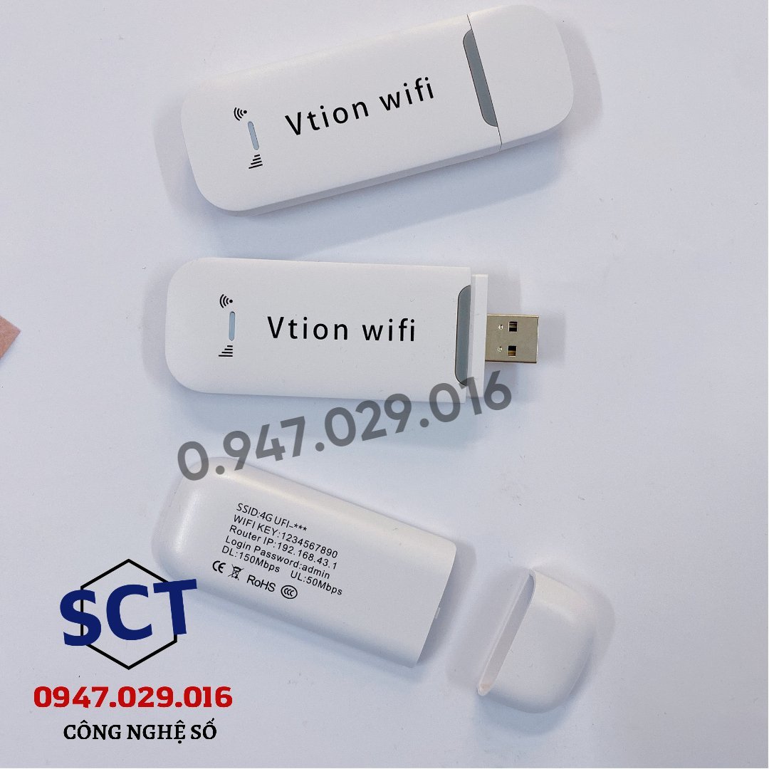 Dcom USB 3G Wifi VTION Tích Hợp Phát Wifi Tốc Độ Cao, Đa Mạng, Sóng Khỏe