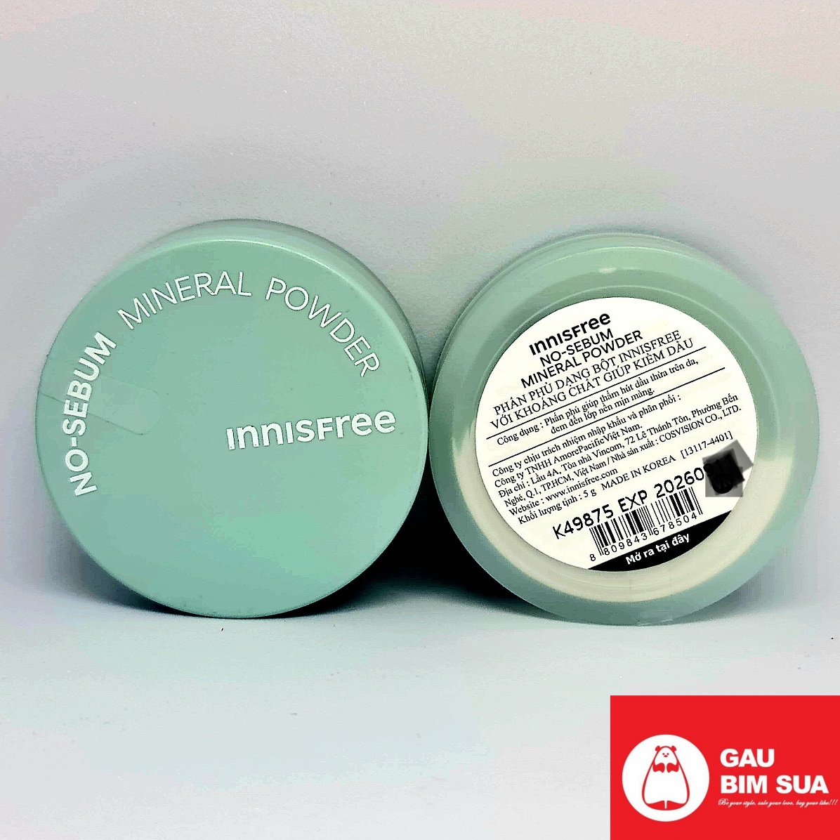 Innisfree Phấn phủ bột kiềm dầu đa năng Innisfree No- Sebum mineral Powder 5gr