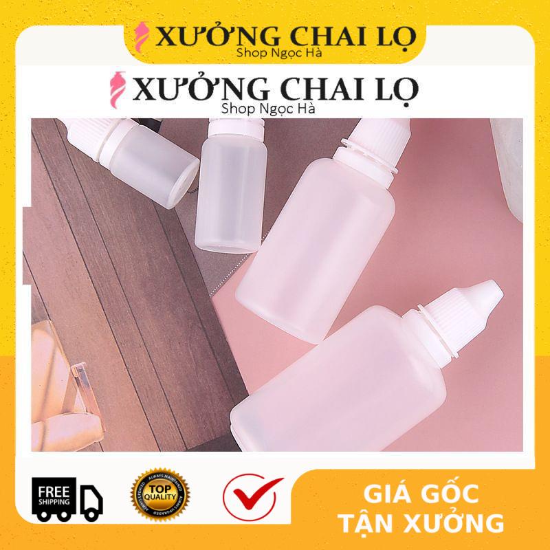 100 vỏ lọ chai nhựa nhỏ mắt 5ml/10ml/20ml/30ml/50ml granty - chai lọ chiết mực