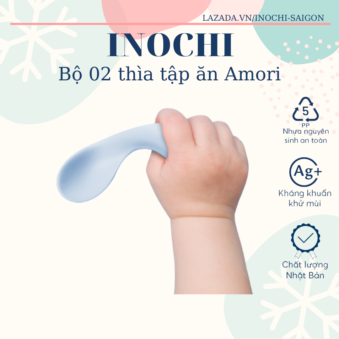 Bộ 02 thìa tập ăn trẻ em Inochi Amori