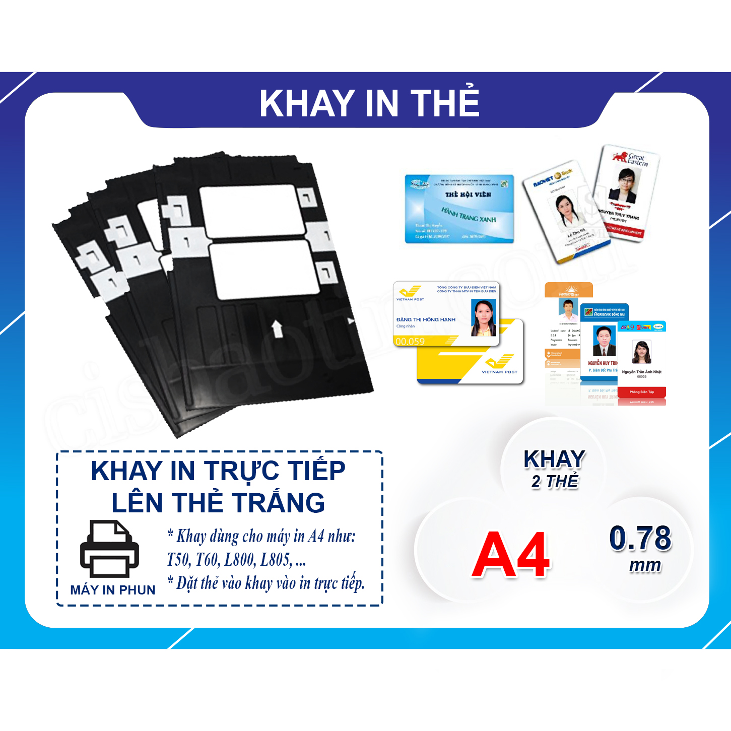 [HCM]KHAY IN THẺ - CARD PVC