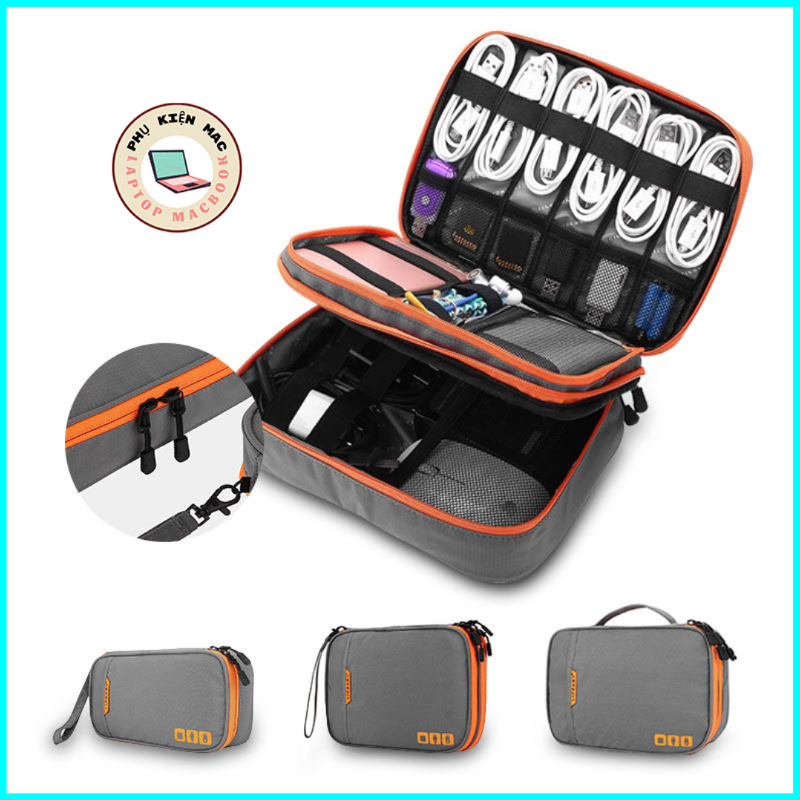 Túi đựng phụ kiện cáp sạc, pin dự phòng, bộ sạc laptop, đựng phụ kiện công nghệ điện tử đa năng