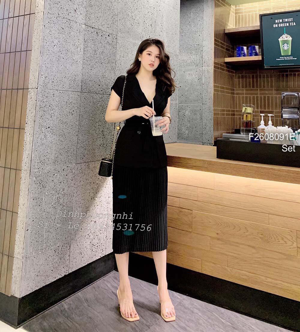 Sét bộ vét 3 món thời trang phái đẹp hl04
