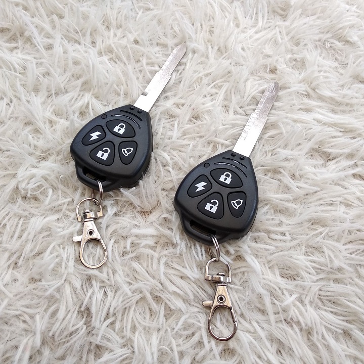 khóa chống trộm xe máy 4 nút -  remote liền chìa ( phôi chìa yamaha )