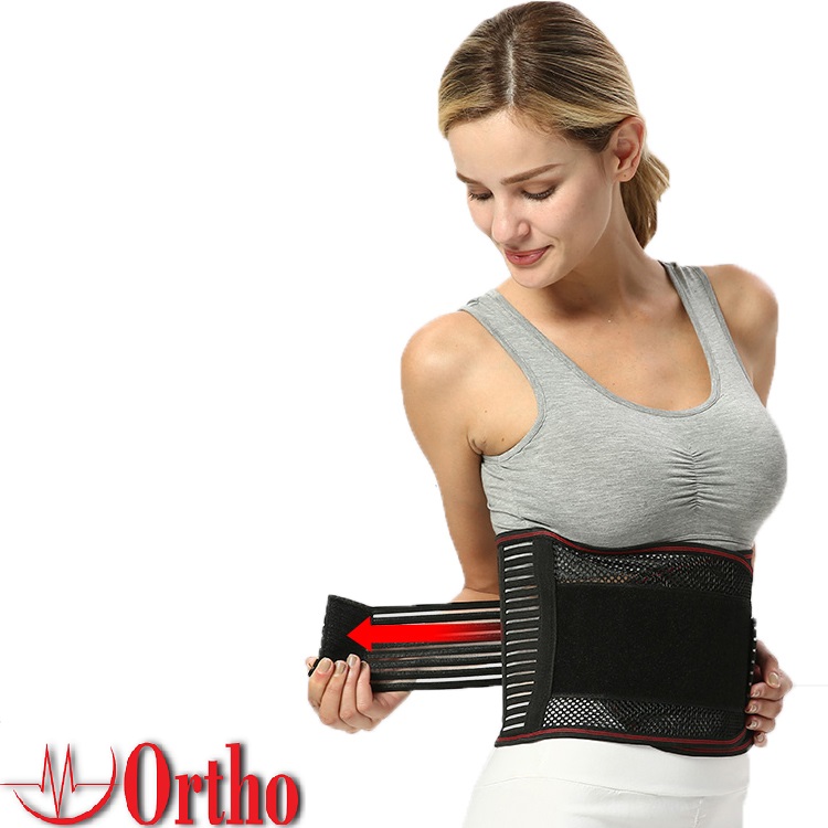 Đai bảo vệ cột sống thắt lưng Ortho, 4 thanh nhôm hỗ trợ lực, định hình cột sống, giảm đau vùng lưng - DTL1, đai thắt lưng hỗ trợ đau lưng và hỗ trợ giảm eo