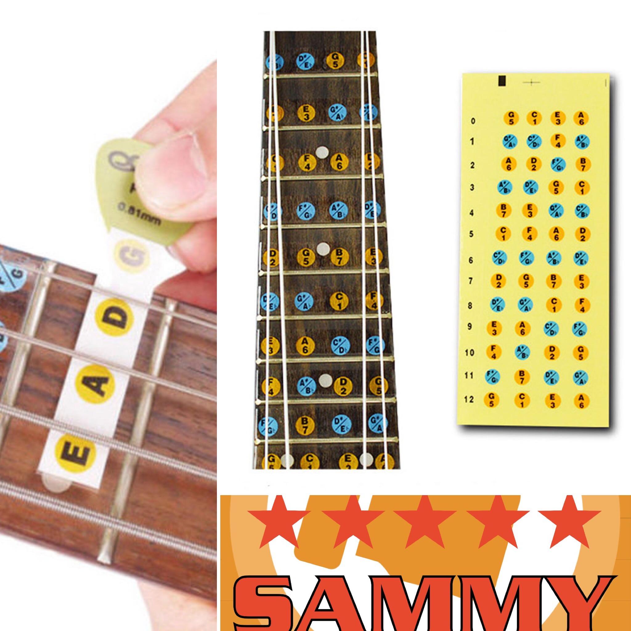 [HCM]UKULELE NOTE STICKER - MIẾNG DÁN ĐÁNH DẤU VỊ TRÍ NỐT NHẠC TRÊN CẦN ĐÀN UKULELE DECAL