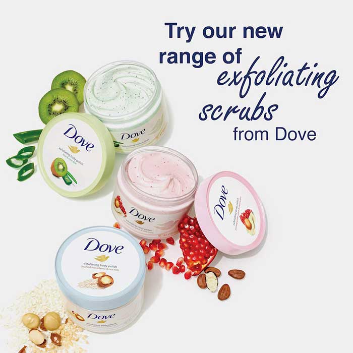 Tẩy tế bào chết dove exfoliating body polish 298g