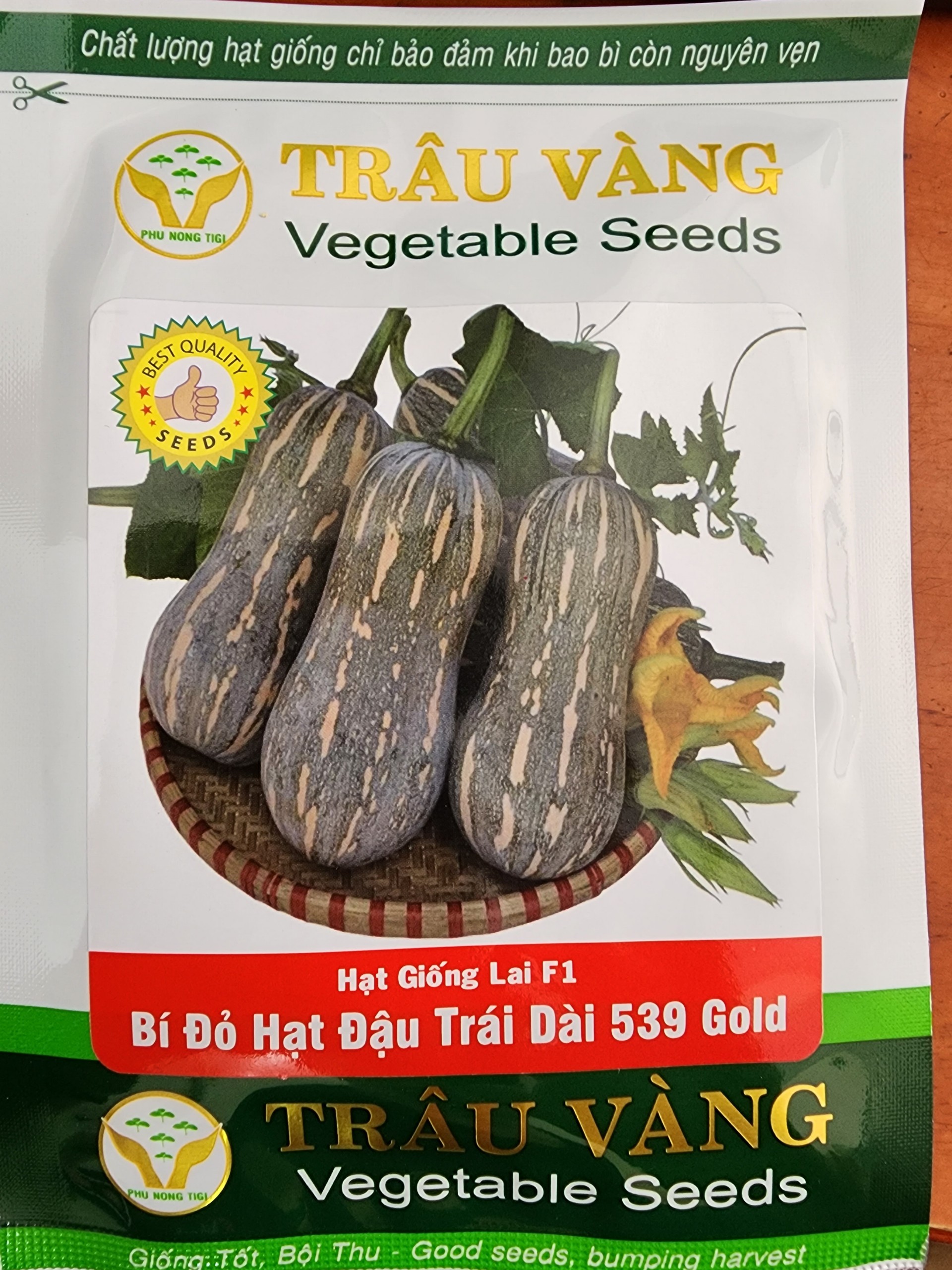 Hạt giống bí đỏ trái dài phú nông 539