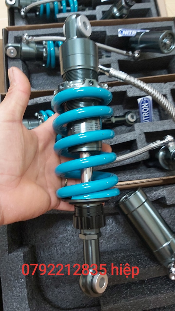 Phuộc sau nitron bình dầu xám gắn raider satria xoay được 360 độ